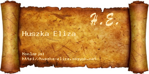 Huszka Eliza névjegykártya